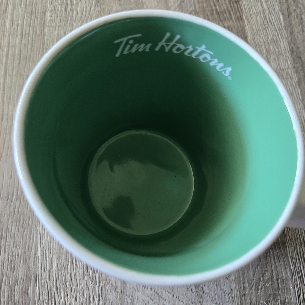 Tim Hortons Coffee Mug 2018 Limited Edition Canoe Mountain Lake Scenic 15oz - Picture 6 of 7